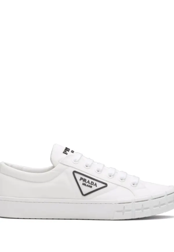 Prada Cassetta Wheel låga sneakers - Vit