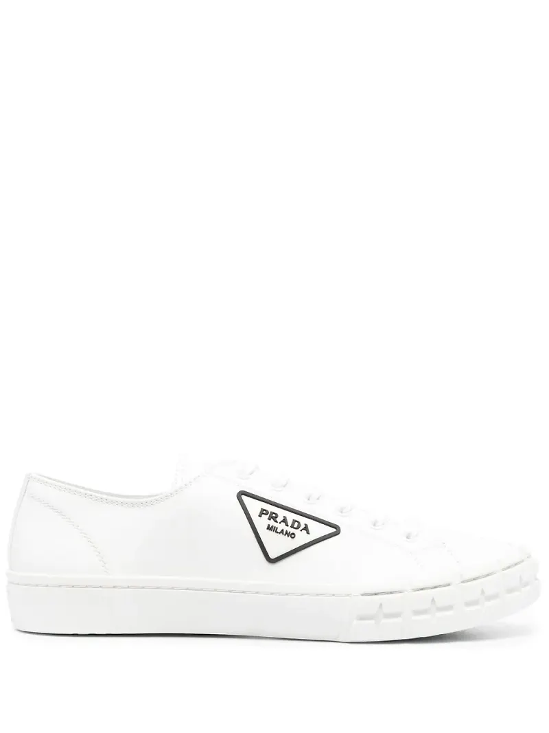 Prada Cassetta Wheel låga sneakers - Vit