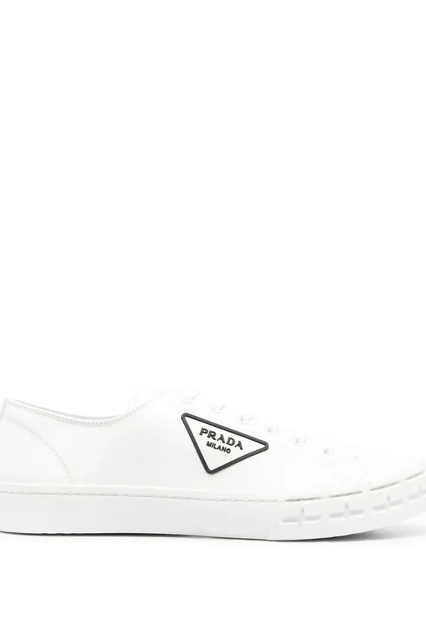 Prada Cassetta Wheel låga sneakers - Vit