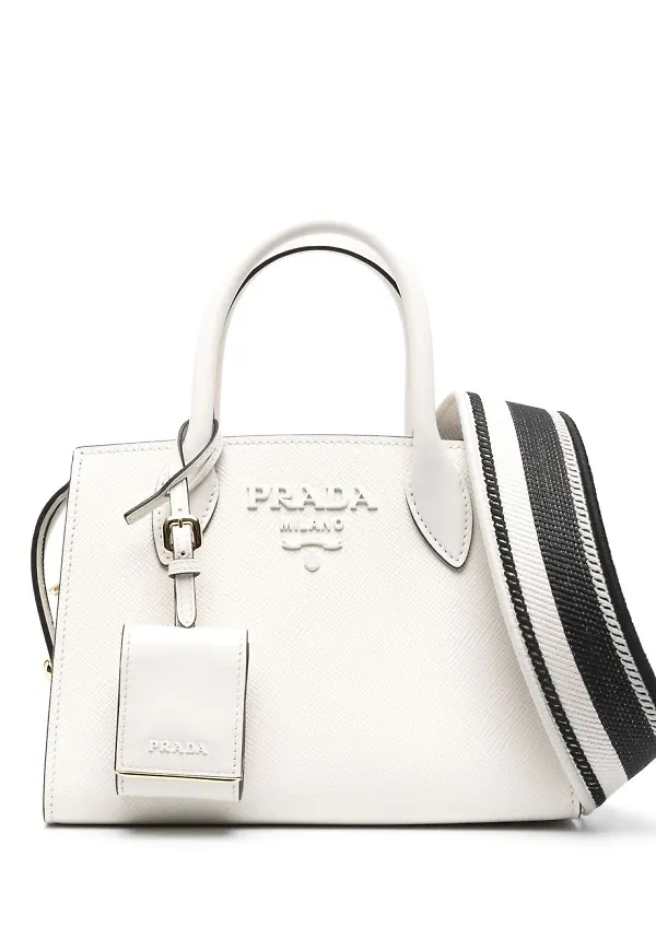 Prada City liten totebag - Vit