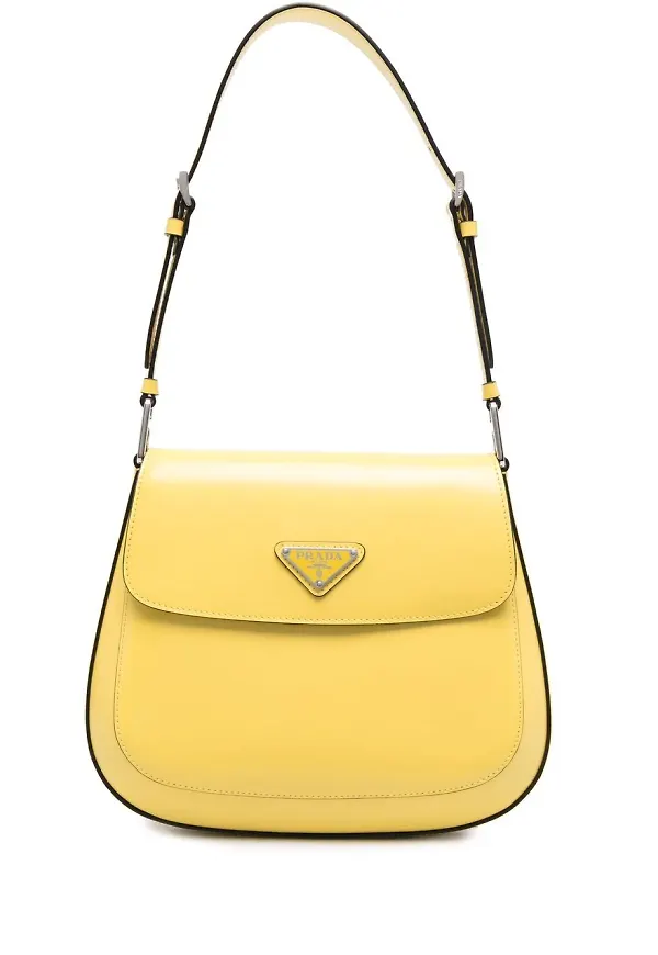 Prada Cleo axelremsväska - Gul