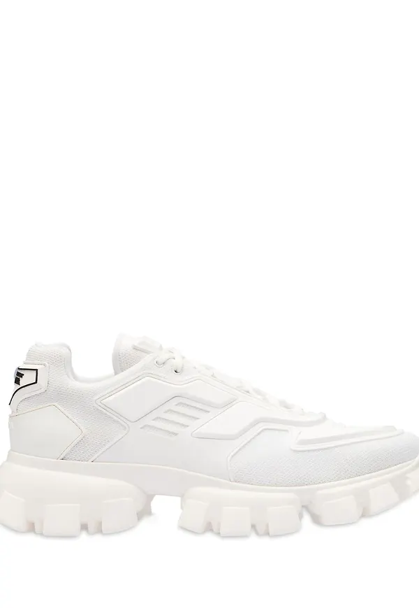 Prada Cloudbust Thunder stickade sneakers - Vit
