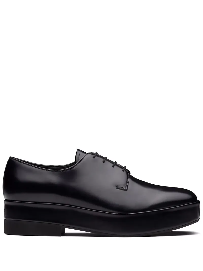 Prada Derbyskor med snörning - Svart