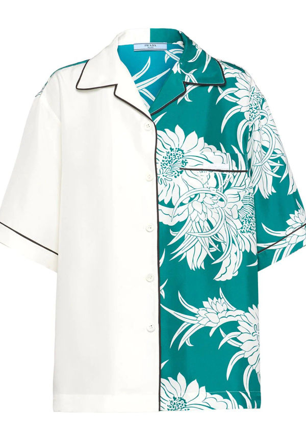 Prada Double Match skjorta - Blå