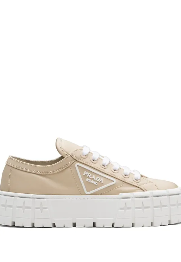 Prada Double Wheel låga sneakers - Neutral