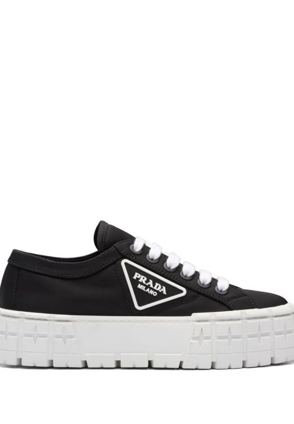 Prada Double Wheel låga sneakers - Svart