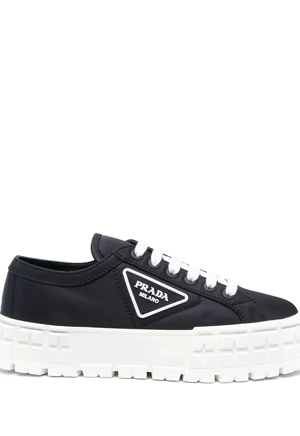 Prada Double Wheel platåsneakers - Blå