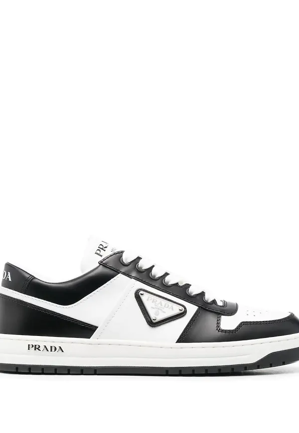 Prada Downtown lädersneakers - Vit