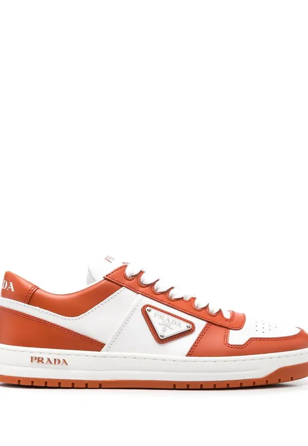 Prada Downtown tvåfärgade sneakers - Vit