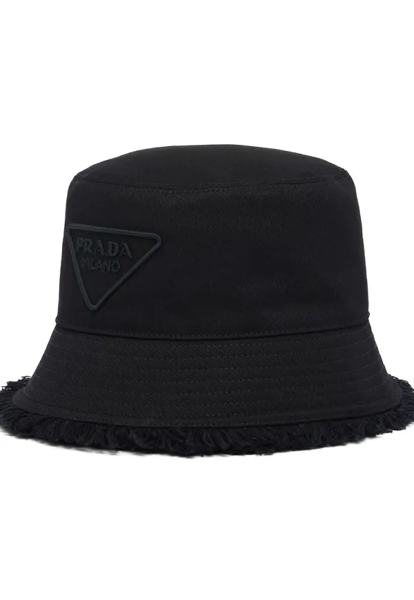 Prada Drill fiskehatt - Svart