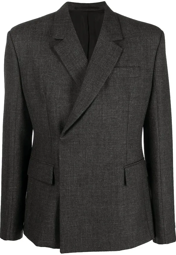 Prada dubbelknäppt finblazer - Grå