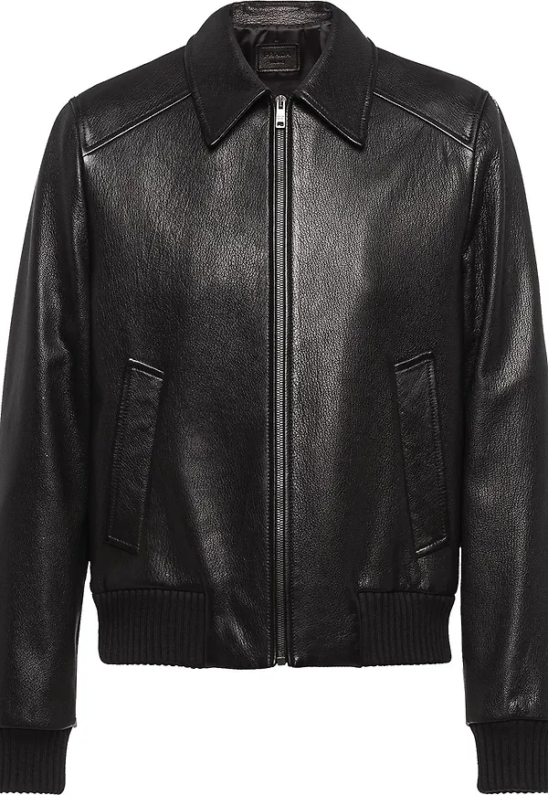 Prada elastisk skinnjacka - Svart