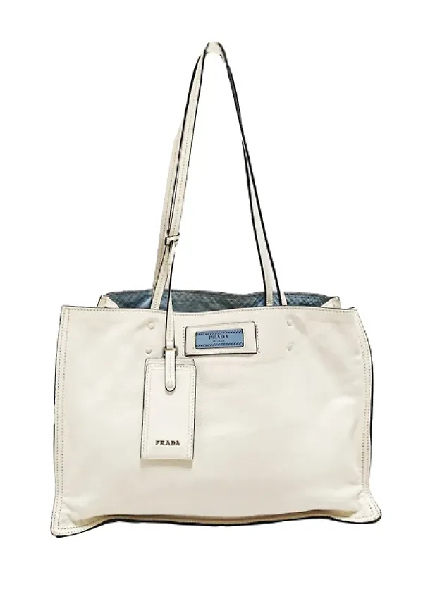 Prada Etiquette Leather Tote Bag