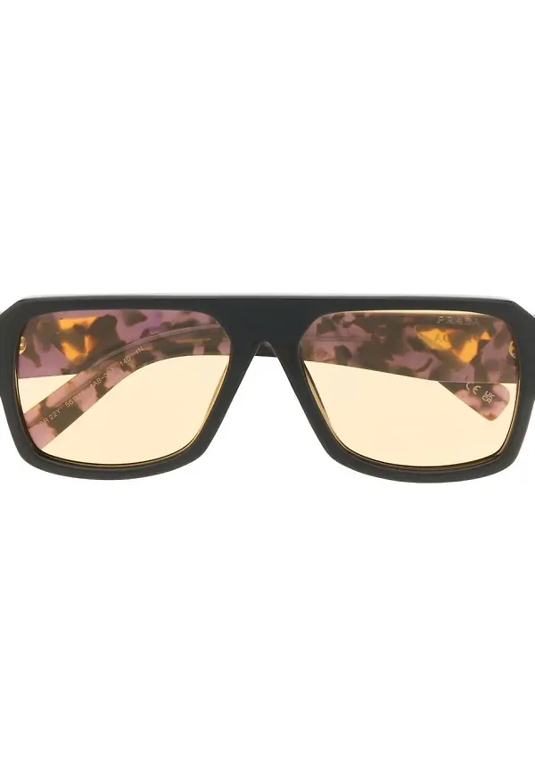 Prada Eyewear fyrkantiga tonade solglasögon - Svart