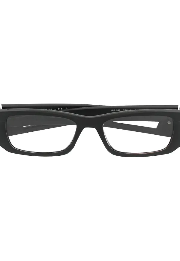 Prada Eyewear matta rektangulära solglasögon - Svart
