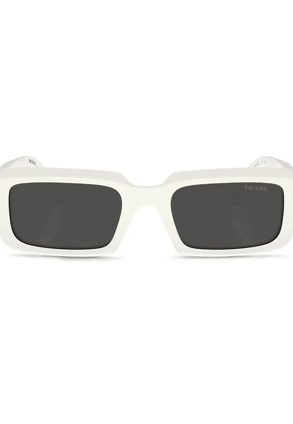 Prada Eyewear rektangulära solglasögon - Vit