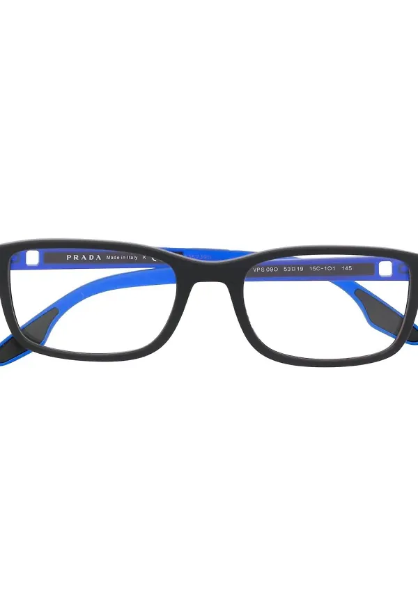 Prada Eyewear rektangulära glasögon - Blå