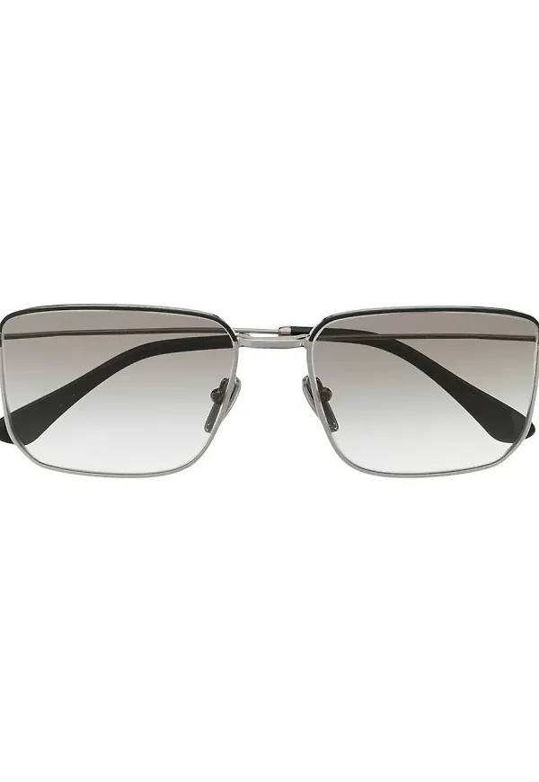 Prada Eyewear rektangulära solglasögon - Silverfärgad