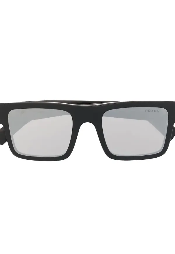 Prada Eyewear rektangulära solglasögon - Svart