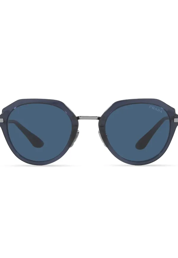 Prada Eyewear runda solglasögon - Blå