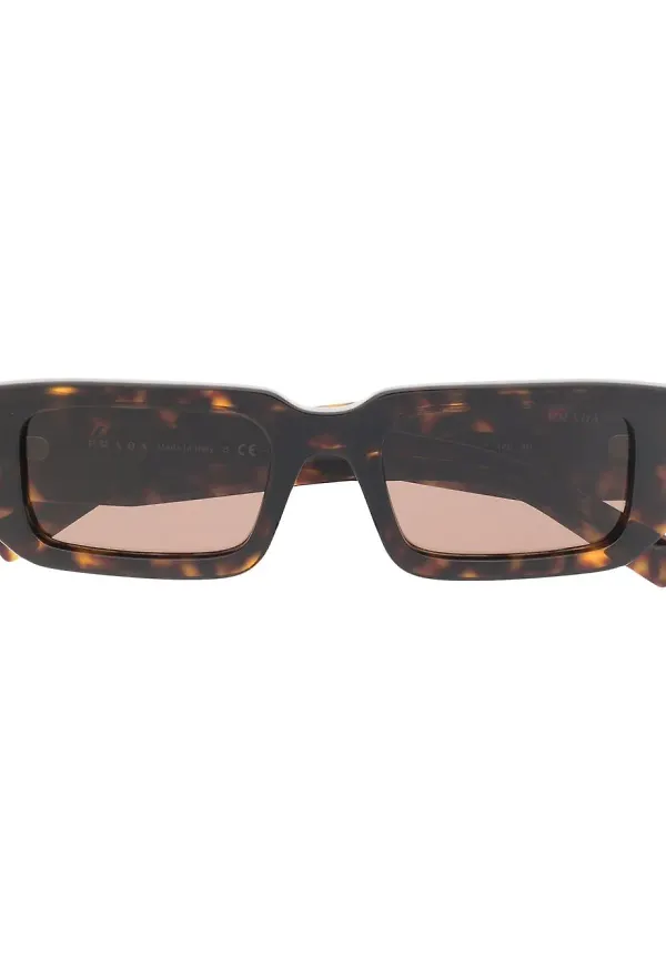 Prada Eyewear sköldpaddsfärgade solglasögon - Brun