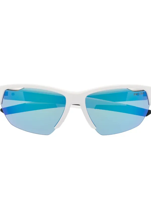 Prada Eyewear solglasögon med spegelglas - Vit