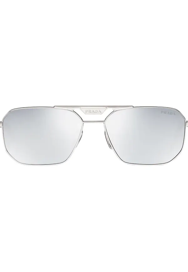 Prada Eyewear Symbole pilotsolglasögon - Silverfärgad