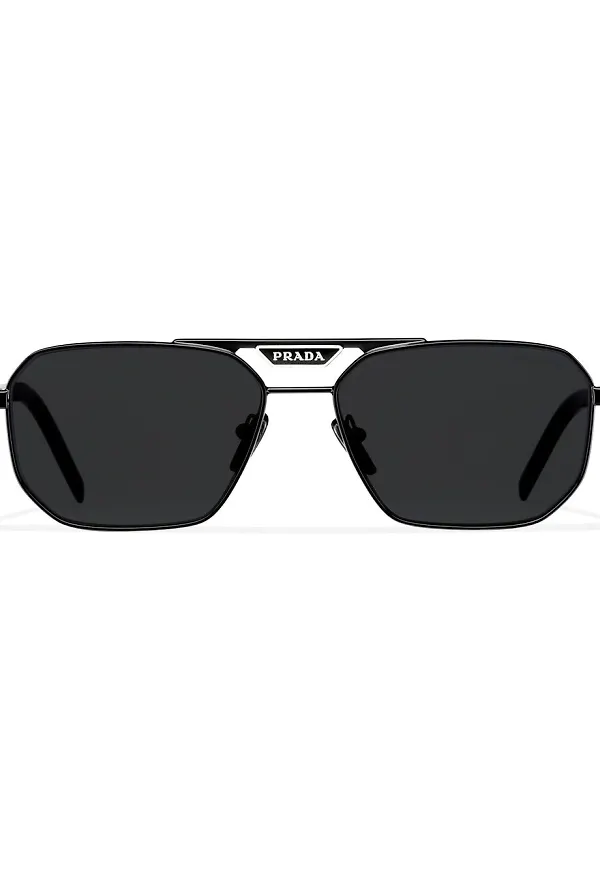 Prada Eyewear Symbole pilotsolglasögon - Svart