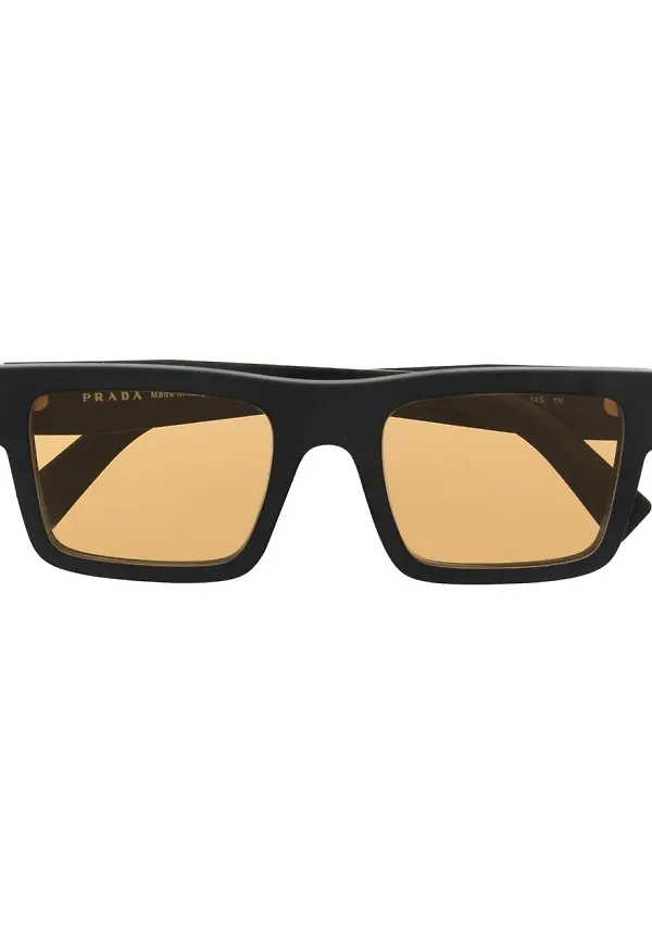 Prada Eyewear tonade rektangulära solglasögon - Svart
