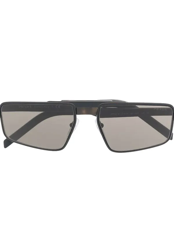 Prada Eyewear tonade rektangulära solglasögon - Svart