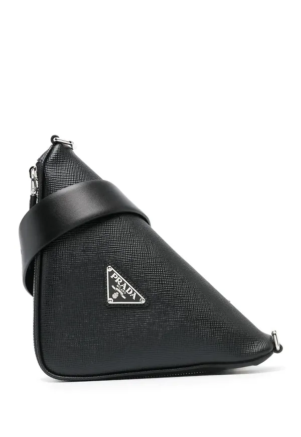Prada Femme axelväska med logotypplakett - Svart