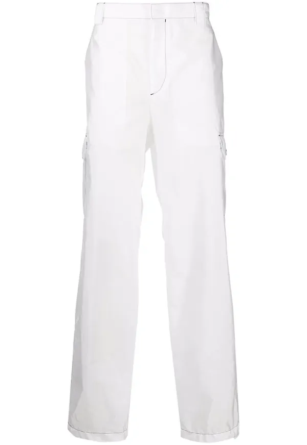 Prada finbyxor i nylon - Vit