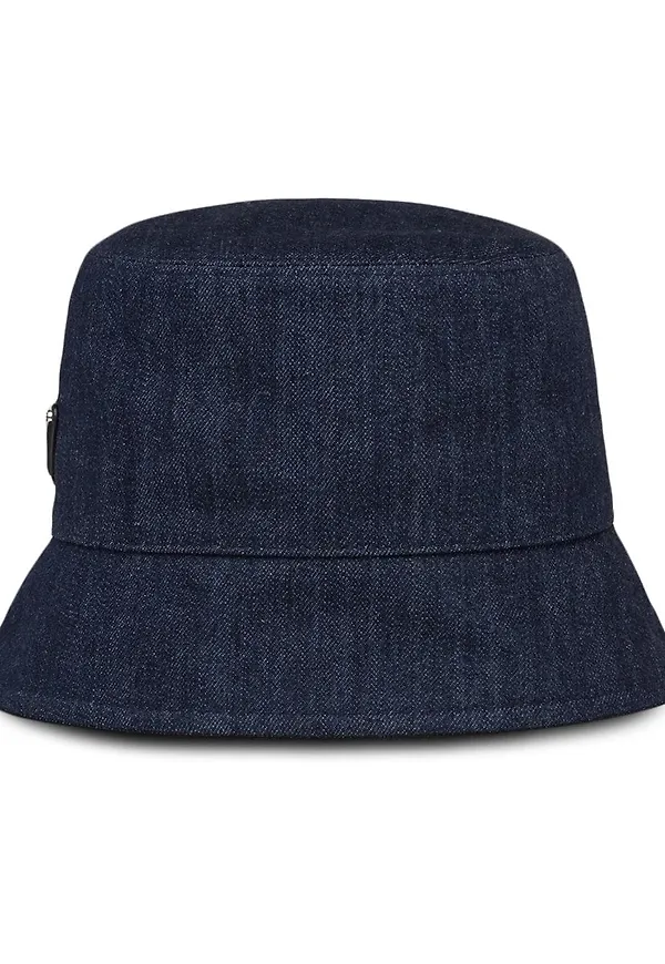 Prada fiskehatt med logotypmärke - Blå
