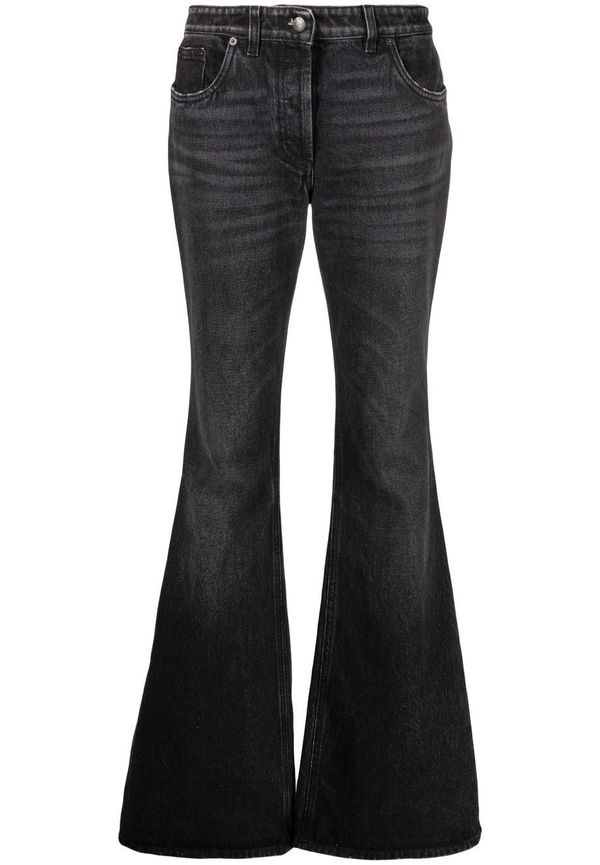 Prada flare-jeans med låg midja - Svart