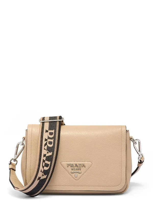 Prada Flou liten blommig axelremsväska - Neutral