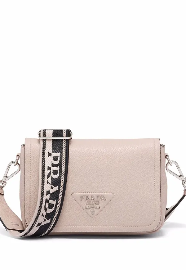 Prada Flou liten blommig axelremsväska - Neutral