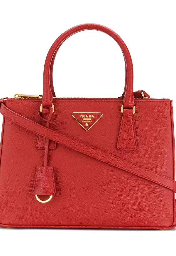 Prada Galleria liten totebag - Röd