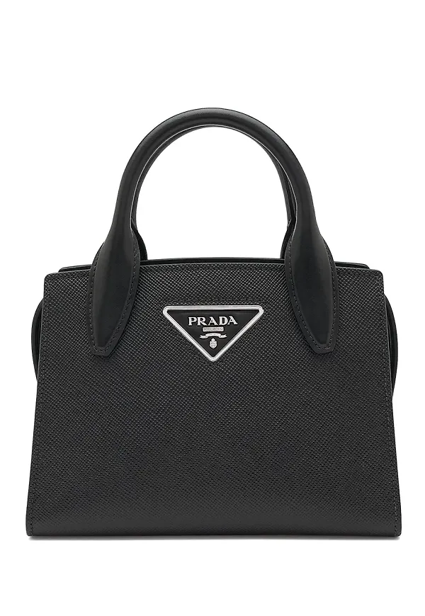 Prada handväska i Saffiano-läder - Svart