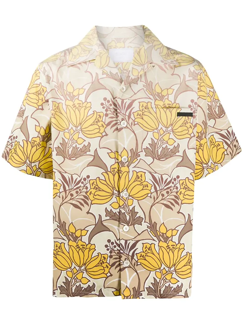 Prada Hawaiiskjorta - Gul
