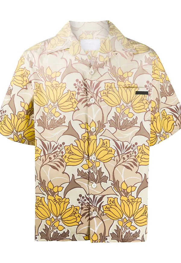 Prada Hawaiiskjorta - Gul