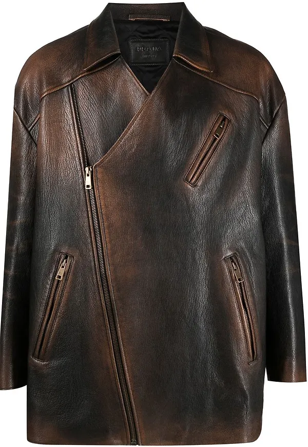 Prada jacka i oversize-modell - Svart