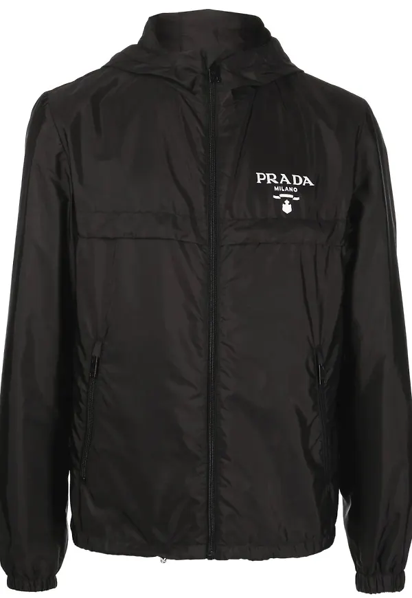 Prada jacka med huva - Blå