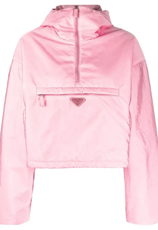 Prada jacka med huva - Rosa
