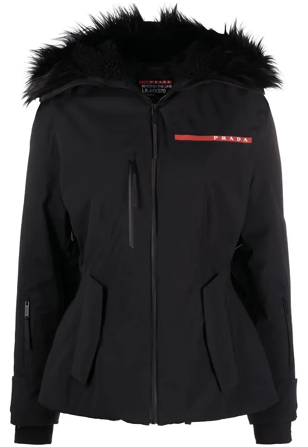 Prada jacka med huva - Svart