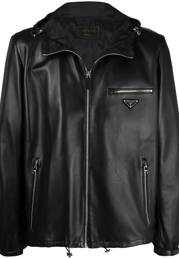 Prada jacka med panel - Svart