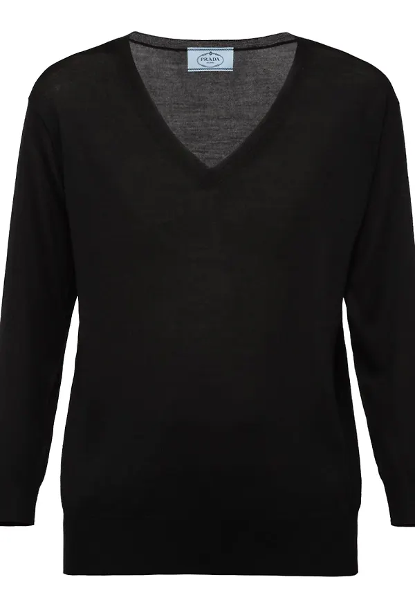Prada jumper i merinoull - Svart