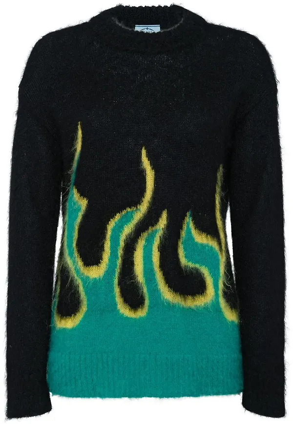 Prada jumper i mohair-blandning - Svart