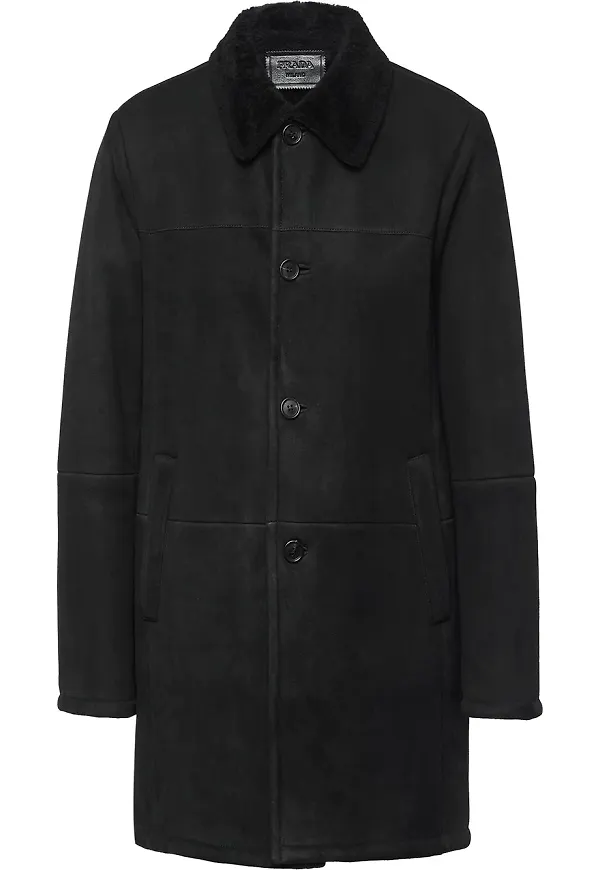 Prada kappa i mocka - Svart