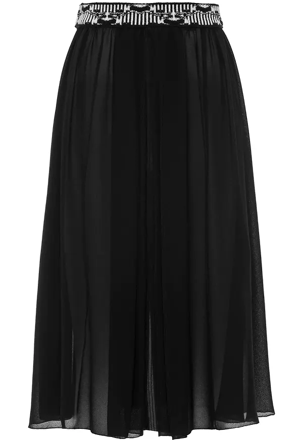 Prada kjol i jacquard - Svart