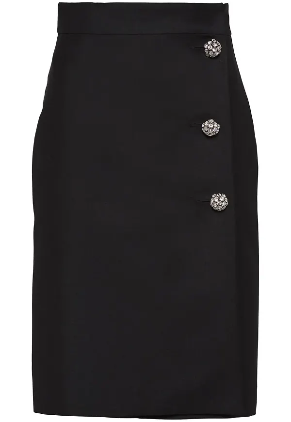 Prada kjol med hög midja - Svart